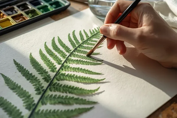 Detalhe realista de texturas em pétalas de tulipas criadas com camadas progressivas na aquarela botânica.