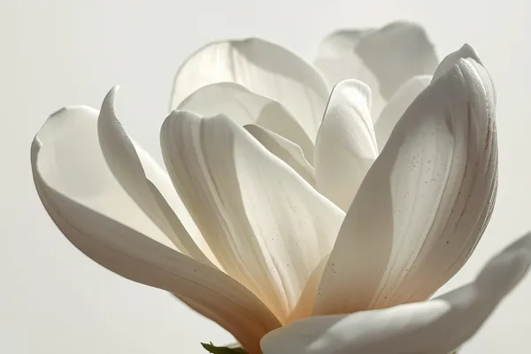 Flor em aquarela botânica com controle de bordas em pétalas claras e transições suaves